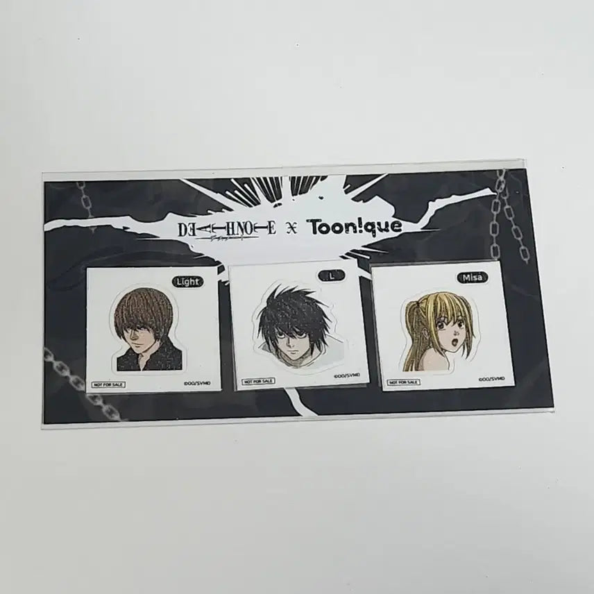 [BUNJANG] Death Note x Toonique Collaboration Cafe Light Yagami L Misa Amane Stamp Sticker Set (Sealed) / 데스노트 투니크 콜라보 카페 라이토 엘 미사 스탬프 적립 띠부띠부 스티커 세트 미개봉