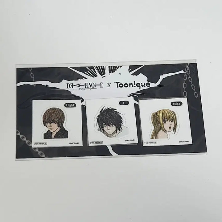 [BUNJANG] Death Note x Toonique Collaboration Cafe Light Yagami L Misa Amane Stamp Sticker Set (Sealed) / 데스노트 투니크 콜라보 카페 라이토 엘 미사 스탬프 적립 띠부띠부 스티커 세트 미개봉