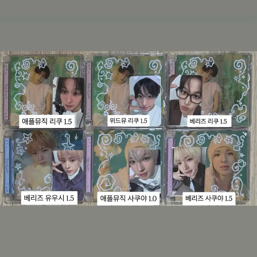 [BUNJANG] NCT Wish (Riku, Yushi, Sakuya) Od To Love Apple Music &amp; Withmuu Lucky Draw Photocard Split Set / 리쿠,유우시,사쿠야)엔시티위시오드투러브애플뮤직위드뮤베리즈럭드시온재희료포카분철