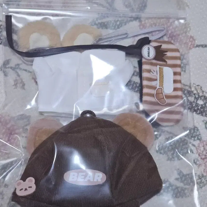 [BUNJANG] 10cm Doll Clothes Bear Bakery House Outfit Set / 10cm 솜깅옷 베어 베이커리 하우스 솜인형 십깅