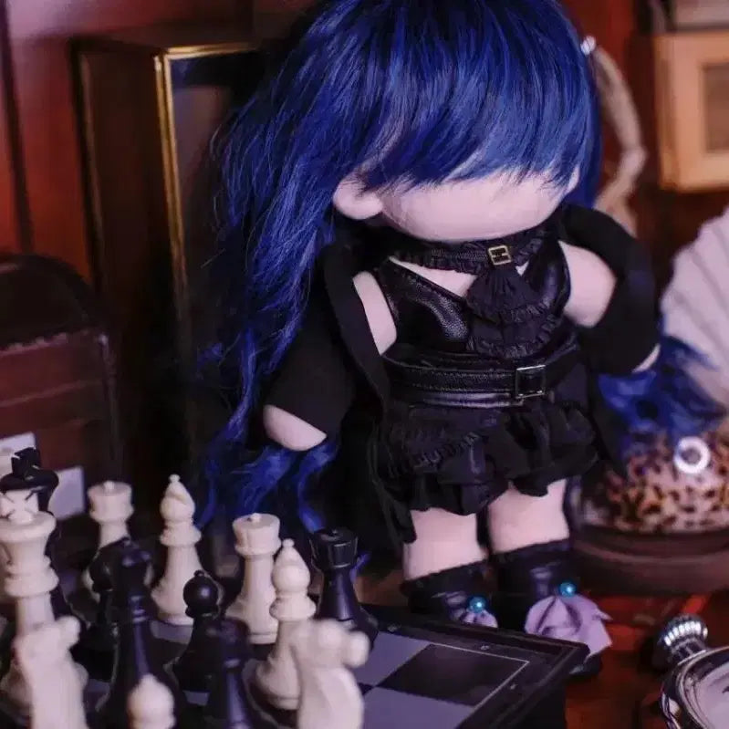 [BUNJANG] 20cm Doll Clothes - Black Dress (Unattributed) / 블랙 원피스 인형옷 20깅 옷장 무속성 솜인형 20cm