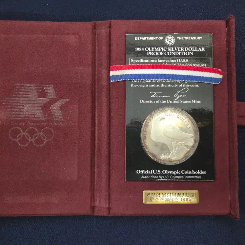 [BUNJANG] 1984 Los Angeles Olympics Commemorative Silver Coin / 미국 1984년 LA올림픽 기념 은화 주화