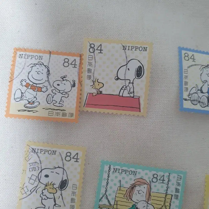 [BUNJANG] Snoopy Used Stamp Set (10 Types) / 스누피 사용한 우표 세트