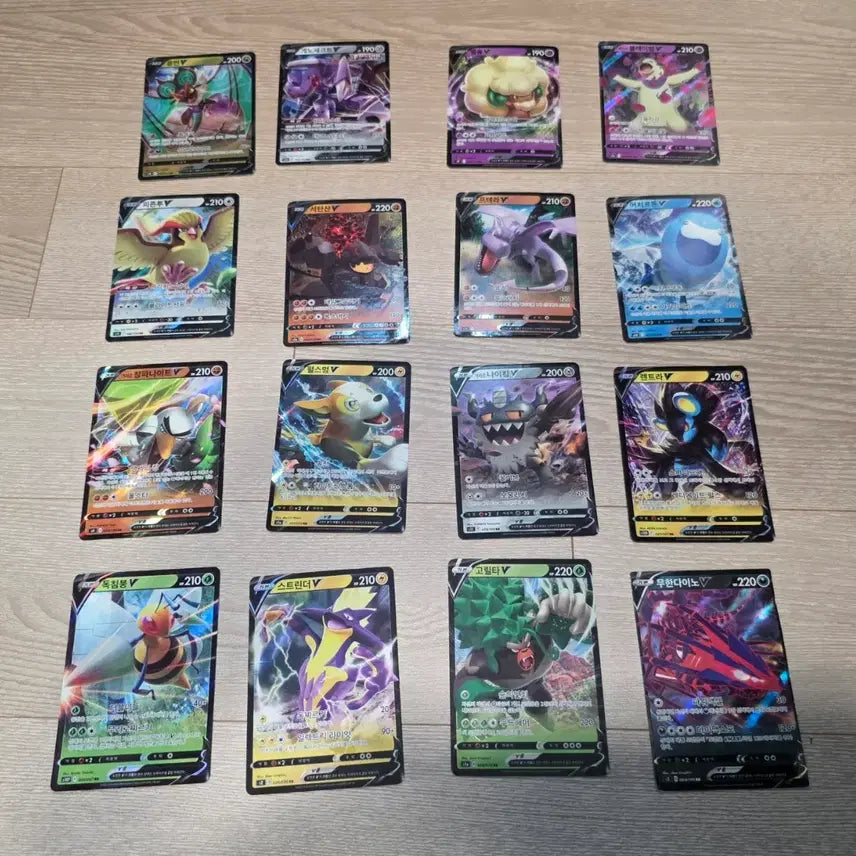 [BUNJANG] Pokemon Card Bundle Set (16 Cards) / 포켓몬 카드 V 16장 일괄 A~B