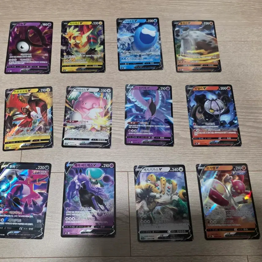 [BUNJANG] Pokemon Card Bundle Set (16 Cards) / 포켓몬 카드 V 16장 일괄 A~B