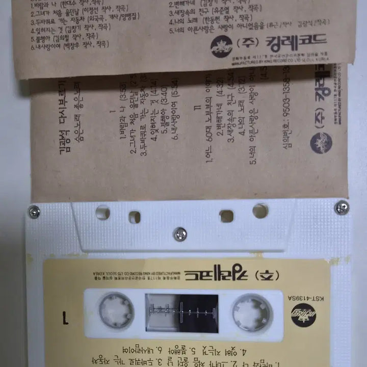 [BUNJANG] Kim Kwang-seok Rewriting Vol. 2 Unsealed Cassette Tape / 김광석 - 다시부르기2 (개봉 카세트테이프)