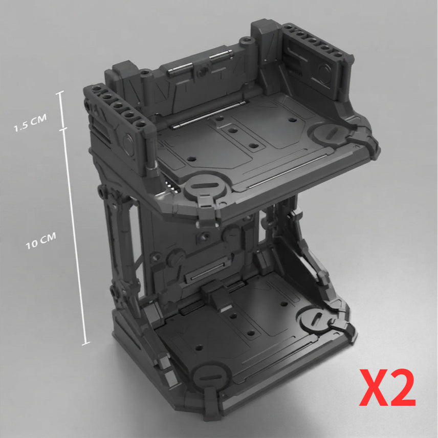 [BUNJANG] Model Kit Hangar Base Universal Gundam Figure Gashapon Stand x2 Set / 프라모델 격납고 베이스 범용 건담 피규어 가샤폰 거치대 x2 세트