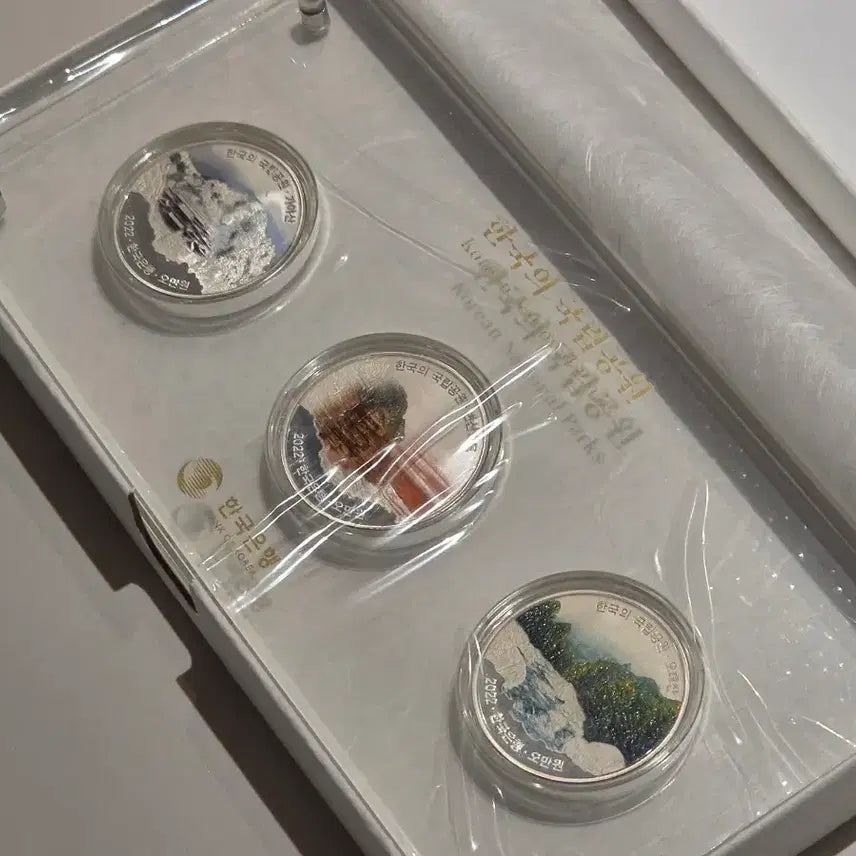 [BUNJANG] 2022 Korea National Parks Commemorative Coin 6th Series 3-Coin Silver Set (Full Box) / 2022 한국의 국립공원 기념주화 6차 3종세트 은화(풀박)