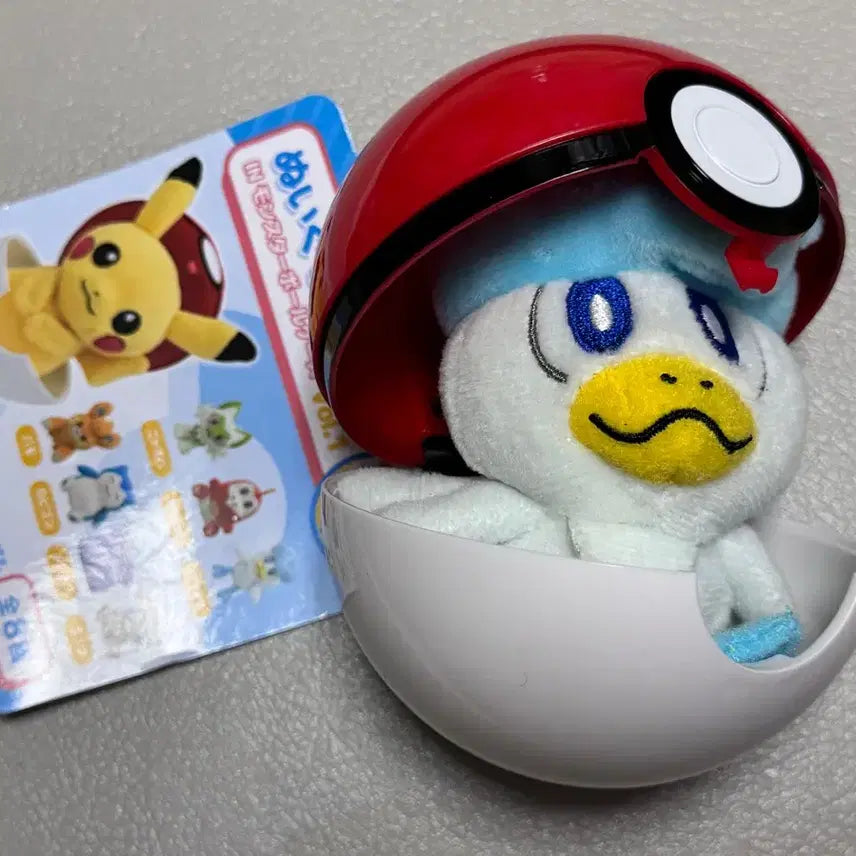 [BUNJANG] Pokemon Plush Badge Monster Ball Case Vol. 1 Kwakkuax / 포켓몬스터 봉제인형 뱃지 몬스터볼 케이스 vol.1 꾸왁스