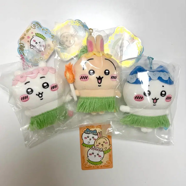 [BUNJANG] Chiikawa Mermaid Island Mascot 3 Types &amp; Bonus Card Set / 치이카와 인어섬의 비밀 마스코트 3종 및 특전 카드