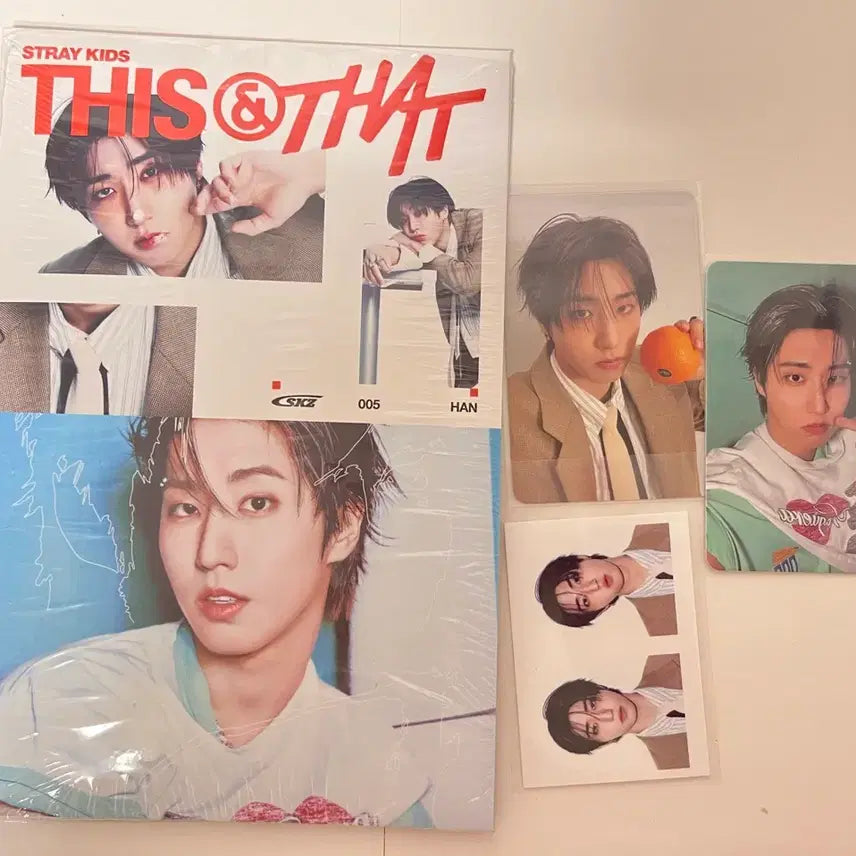 [BUNJANG] Stray Kids THIS&amp;THAT &amp;.ver Han Photocard Set (Unsealed) / 스트레이키즈 THIS&amp;THAT &amp;.ver 한 HAN(개봉)