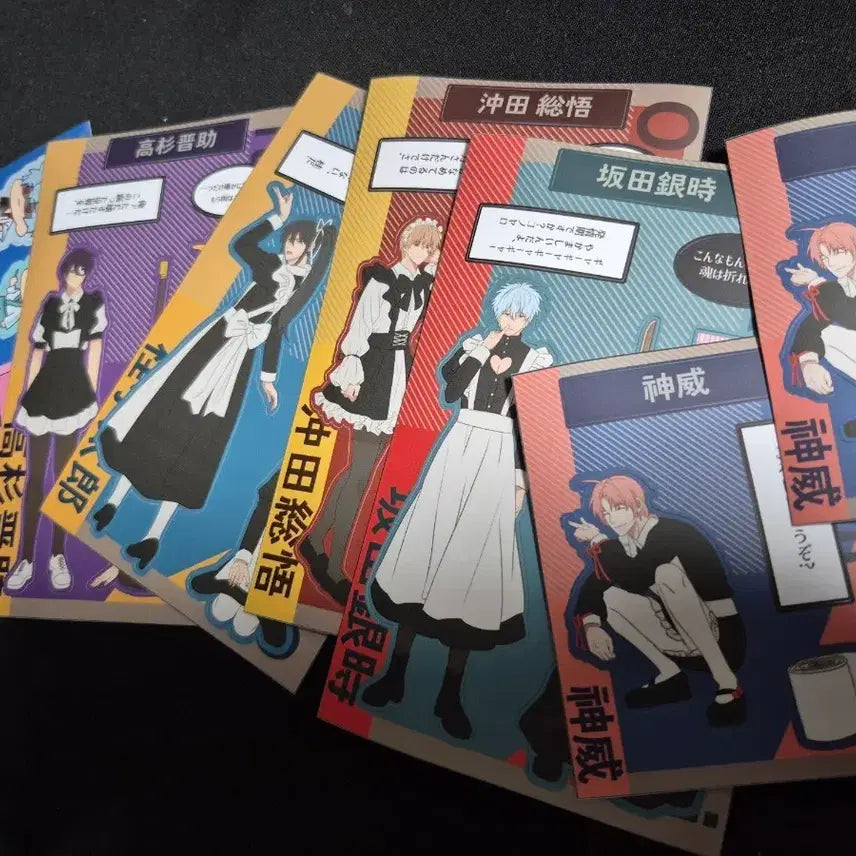 [BUNJANG] Gintama Maid Outfit Sticker Set - Gintoki, Okita, Katsura, Takasugi, Kamui / 은혼 메이드복 스티커 긴토키 오키타 소고 카츠라 타카스기 카무이