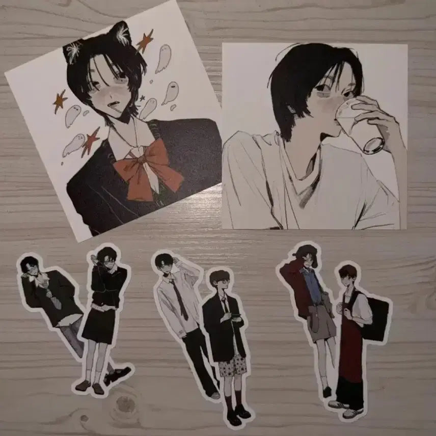 [BUNJANG] BOYNEXTDOOR Sungho Jaehyun Yunhak Sticker Postcard Bundle Set / 보이넥스트도어 보넥도 성호 재현 운학 스티커 엽서 진저님 통판