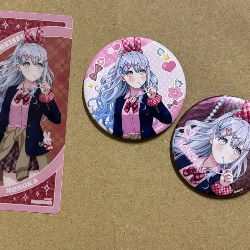 [BUNJANG] BanG Dream! Nonoka Garu-ha Can Badge Bookmark Bundle Set / 뱅드림 노노카 갸루화 캔뱃지 책갈피 일괄