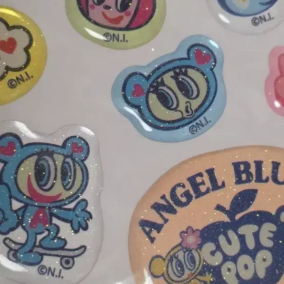 [BUNJANG] Angel Blue Daisy Lover Epoxy Sticker Set / 엔젤블루 데이지러버 글리터 에폭시 스티커