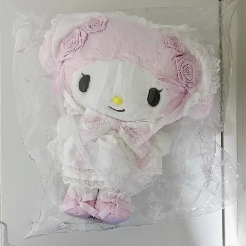 [BUNJANG] Sanrio My Melody White Frill Plush / 산리오 화이트프릴 마이멜로디 누이