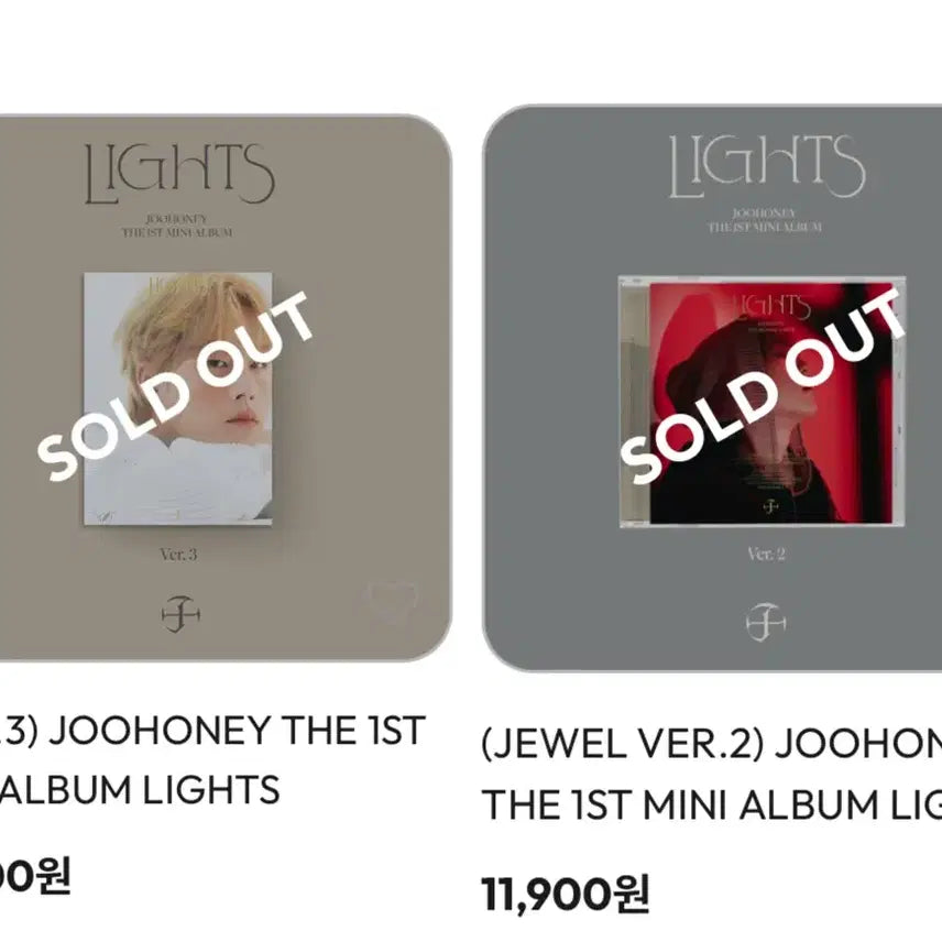 [BUNJANG] MONSTA X Joohoney LIGHTS Album Bundle Set / 몬스타엑스 주헌 라이츠 앨범 일괄
