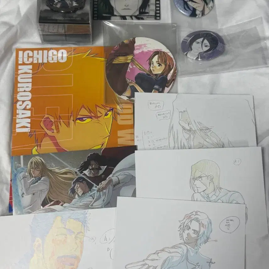 [BUNJANG] Bleach Character Merchandise Bundle Set (Ichigo, Rukia, Byakuya, Ulquiorra, Uryu, Yhwach) / 블리치 굿즈 일괄 이치고 루키아 뱌쿠야 우르키오라 우류 유하바하 등