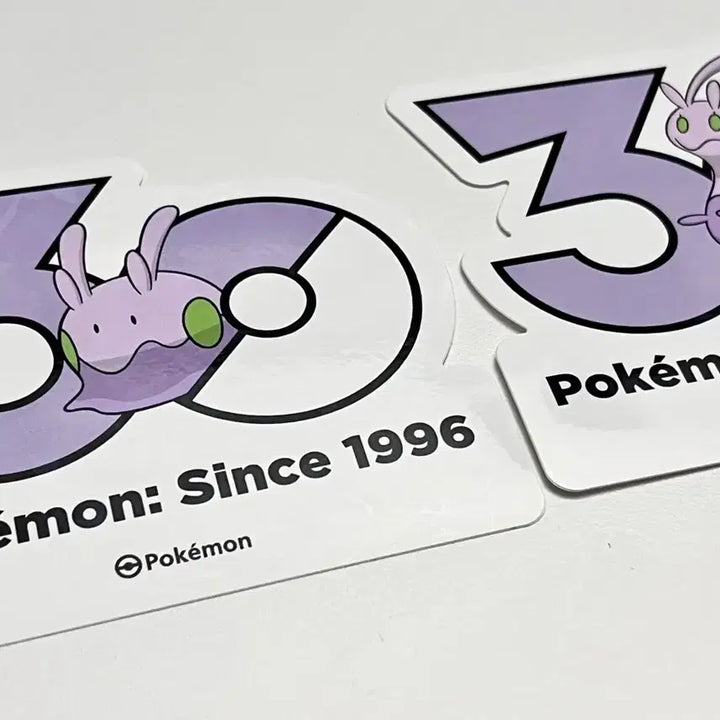 [BUNJANG] Pokemon 30th Anniversary Logo Sticker Set (Mikkumera, Mikkunail) / 포켓몬) 30주년 기념 로고 스티커 미끄메라, 미끄네일