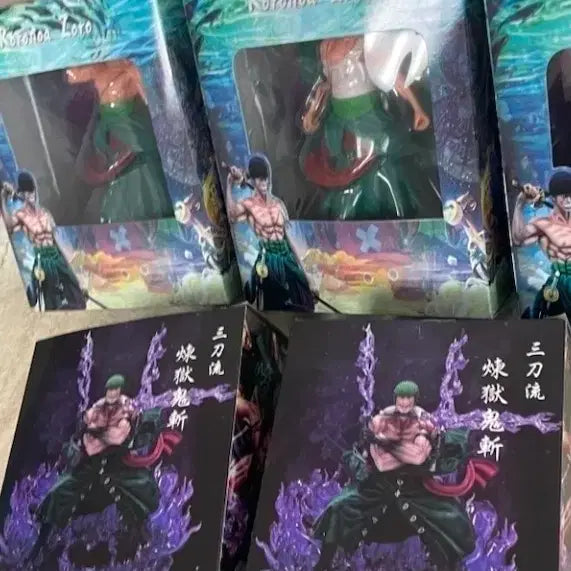 [BUNJANG] Imported One Piece Roronoa Zoro 15cm Figure / 수입 원피스 애니메이션 15cm 로로노아 조로 세 개의 머리와 여섯개의팔 아홉개의 칼 피규어