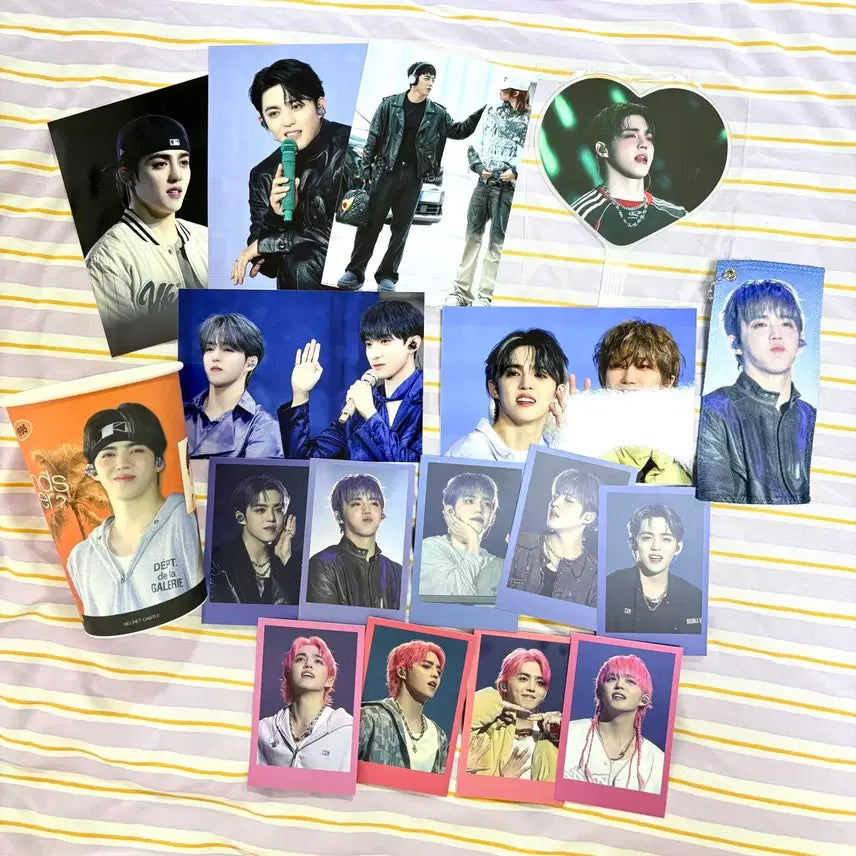 [BUNJANG] S.Coups Bundle Set Paper Cups, Trading Cards, Photo Prints, Mini Uchiwa, Mini Slogan / 에스쿱스 생카 물품 일괄 미니우치와 미니슬로건 포함