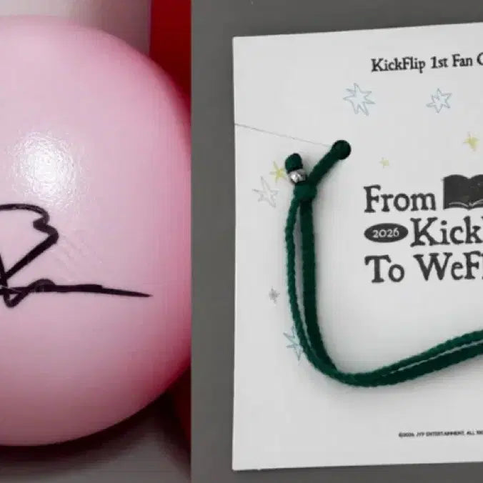 [BUNJANG] Kickflip Whiplash Bracelet Bundle, Ju Wang Autographed Ball / *일괄* 킥플립 위플립 팔찌, 주왕 싸인볼