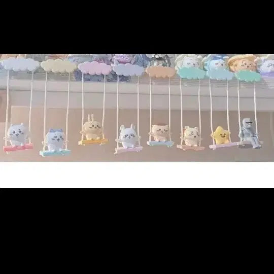[BUNJANG] Chiikawa Swing Figure Full Set / 먼작귀 치이카와 그네 피규어 캐릭터 전종 세트