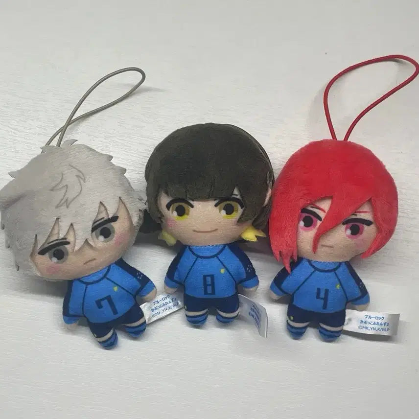[BUNJANG] Blue Lock Nagi, Bachira, Chigiri Nuigurumi Plush Set / 블루록 나기, 바치라, 치기리 누이 인형 가챠 캡슐토이