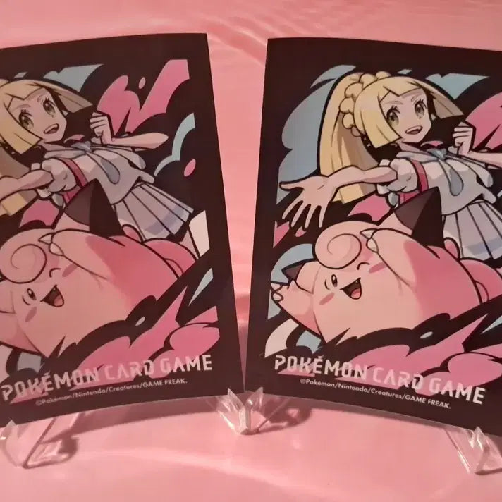 [BUNJANG] Pokemon "Lillie and Clefairy" Illustration Sleeves Set of 2 / 포켓몬카드 "릴리에와 삐삐" "일러스트 슬리브" 2장