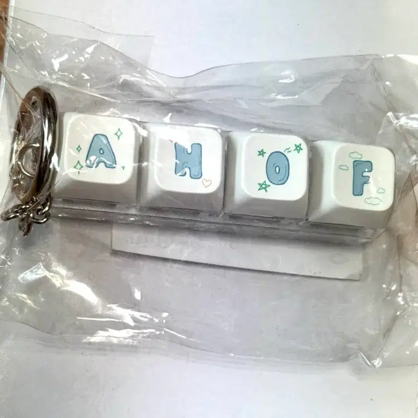 [BUNJANG] AHOF Keyboard Keychain &amp; Hand Mirror Set / 아홉 AHOF 역조공 키링&amp;손거울