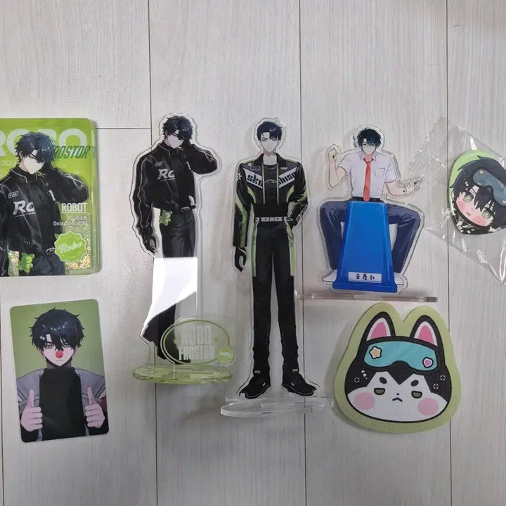 [BUNJANG] Robo Froster Acrylic Hair Sheet Badge Photocard Skoshism Bundle Set / 로보 프로스터 아크릴 헤어시트 뱃지 포카 스코시즘