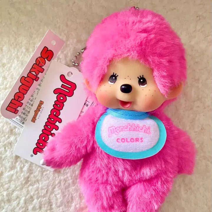 [BUNJANG] Monchhichi Colors Rainbow Doll Keychain / 몬치치 컬러즈 컬러치치 레인보우 인형 키링 정품 세키구치 키체인