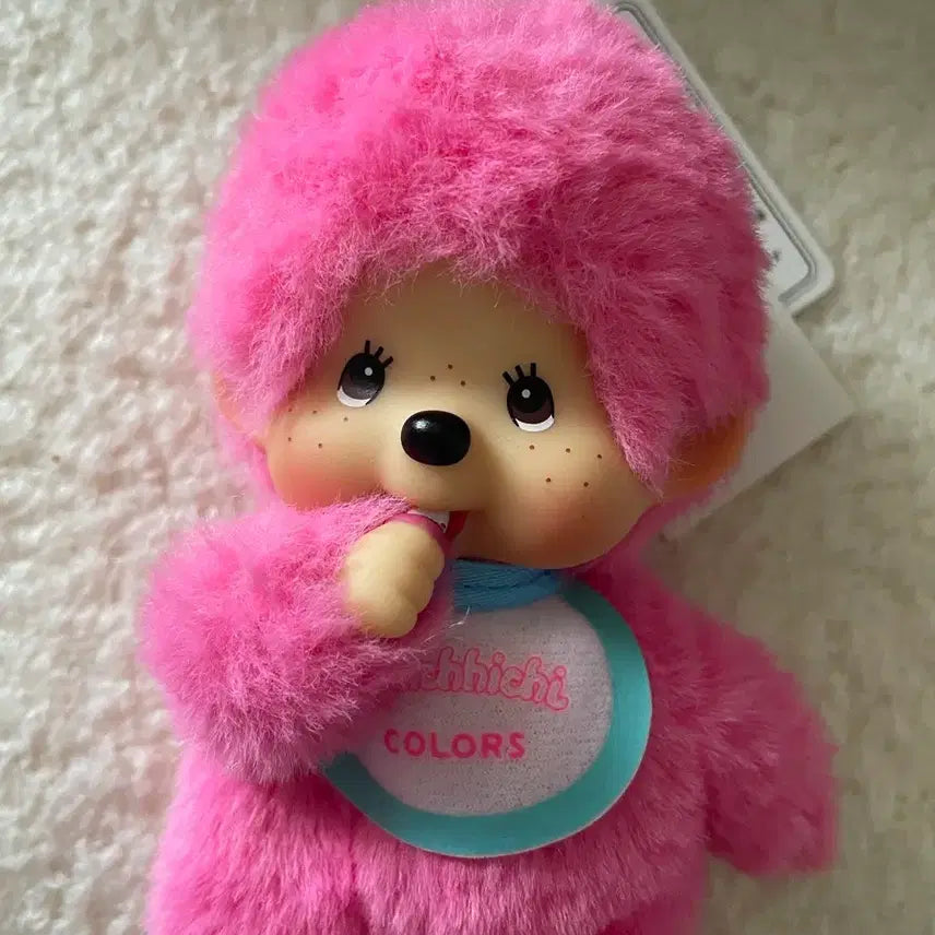 [BUNJANG] Monchhichi Colors Rainbow Doll Keychain / 몬치치 컬러즈 컬러치치 레인보우 인형 키링 정품 세키구치 키체인