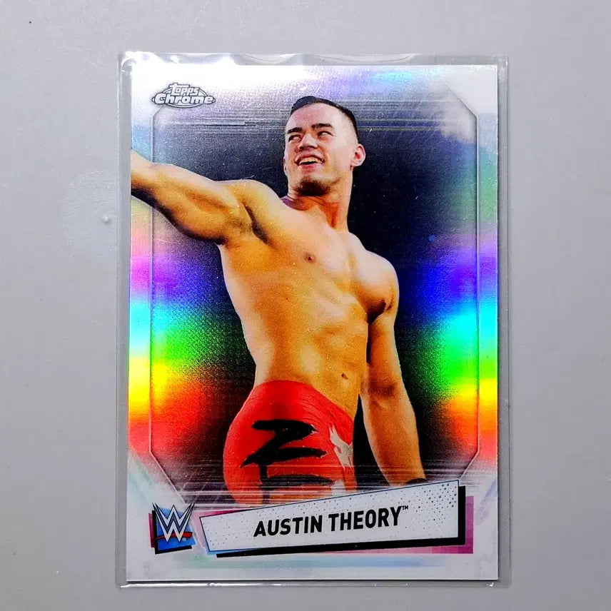 [BUNJANG] WWE Austin Theory Refractor 2021 Topps Chrome The Vision Trading Card / WWE 오스틴 띠어리 리플렉터 2021 탑스크롬 더 비전