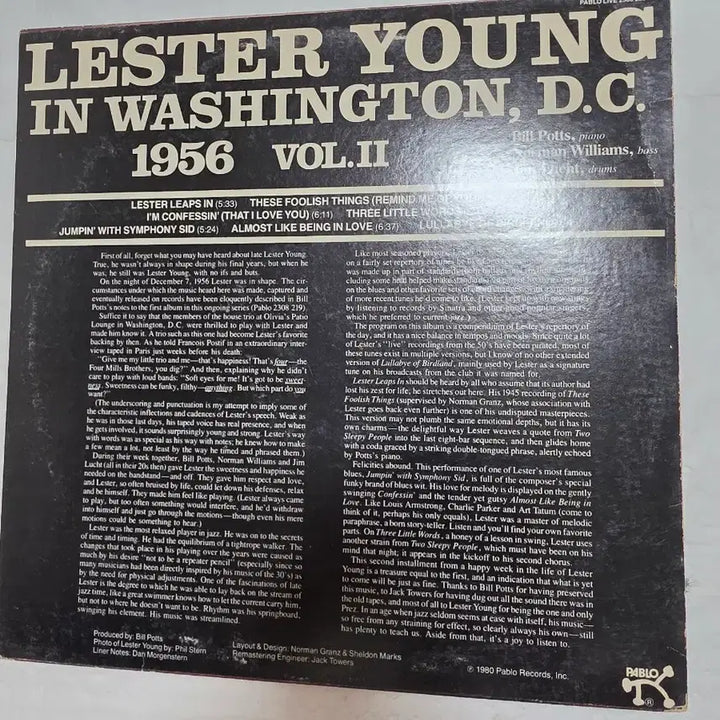 [BUNJANG] Lester Young Jazz LP (US Import Original Pressing) / 레스터 영 LP 재즈 미국수입반 원반