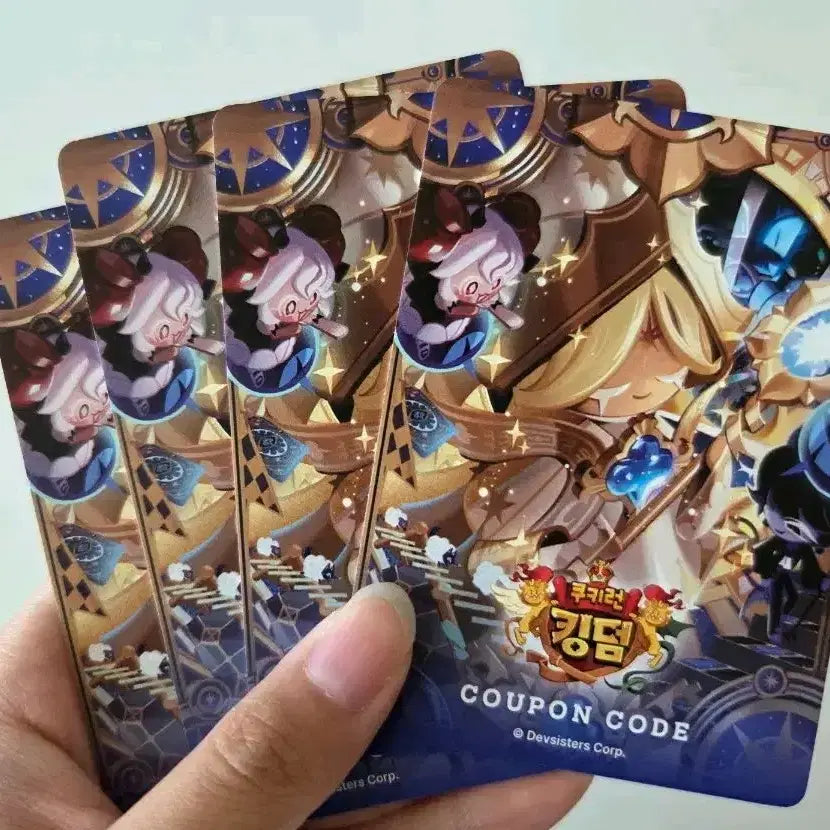 [BUNJANG] Cookie Run: Kingdom Shadow Milk &amp; Pure Vanilla Background Card (Coupon) / 쿠키런) 진리의 현자 쉐도우밀크 퓨어바닐라 배경카드 (쿠폰)