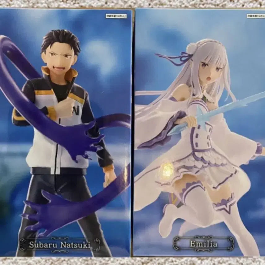 [BUNJANG] GIGO Re:Zero Emilia &amp; Subaru 10th Anniversary Limited Edition Figure Set (Sealed) / 미개봉) GIGO 리제로 에밀리아 스바루