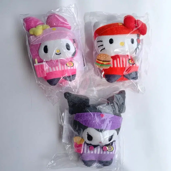 [BUNJANG] Sanrio Chima Pote Hamburger Shop Plush Doll - Kitty, My Melody, Kuromi / 산리오 치마포테 햄버거샵 인형 키티 마이멜로디 쿠로미 새상품