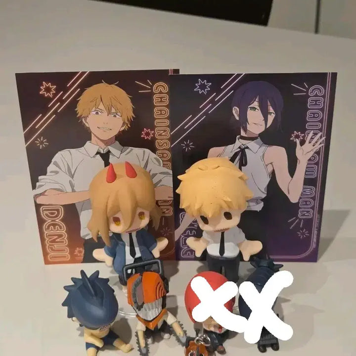 [BUNJANG] Chainsaw Man Pochita Shoulder Perching Gacha Full Set with Animate Bonus / 체인소맨 헬로 피규어, 어깨쿵 가챠 풀셋, 메지루시,애니메이트 금액 특전 일괄