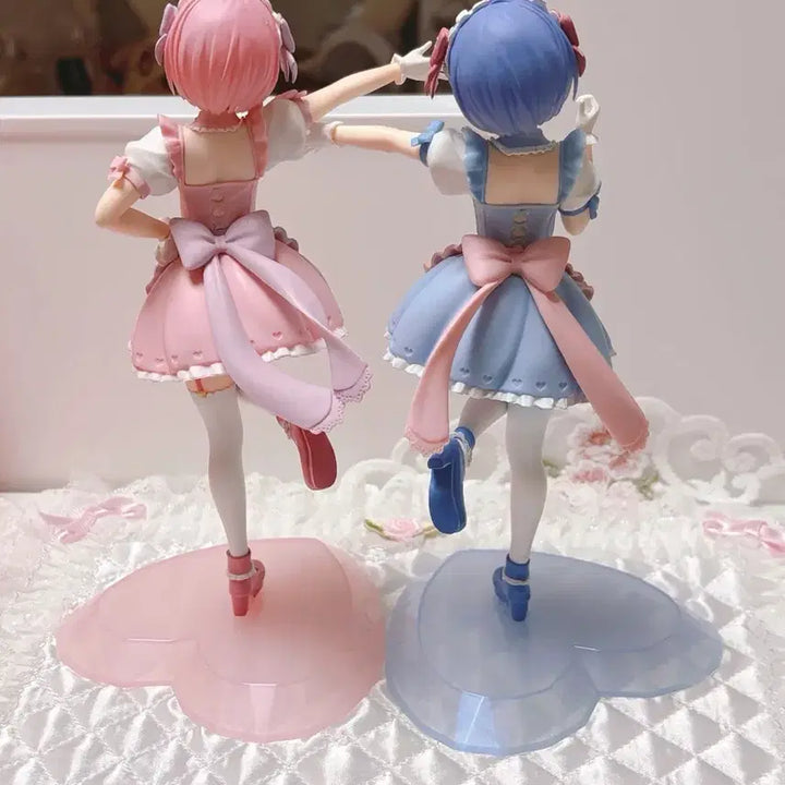 [BUNJANG] Re:Zero Rem &amp; Ram Tenitol Yumekawa Maid Figure / 리제로 렘 람 테니톨 유메카와 메이드 피규어 (박스o) 미소녀 피규어