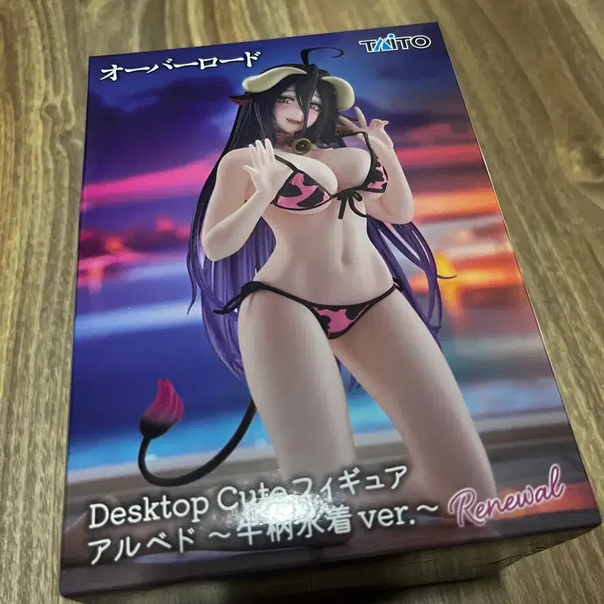 [BUNJANG] Taito Desktop Cute Figure Albedo Renewal Swimsuit Ver. Figure / 타이토 데스크톱 큐트 피규어 알베도 Renewal ~ 수영복 ver.