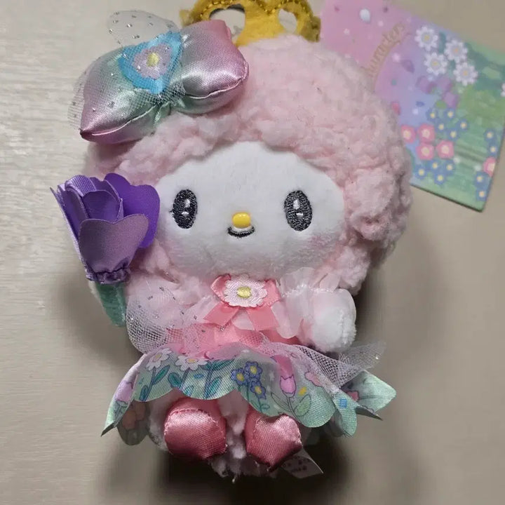 [BUNJANG] My Sweet Piano Sanrio Flower Dress Doll Charm / 마이스윗피아노 산리오 핑크 인형 플라워 드레스 인형키링