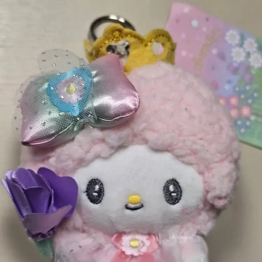 [BUNJANG] My Sweet Piano Sanrio Flower Dress Doll Charm / 마이스윗피아노 산리오 핑크 인형 플라워 드레스 인형키링