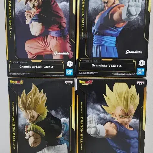[BUNJANG] Dragon Ball Grandista Son Goku/Vegeta/Gogeta/Majin Vegeta 4-Figure Set / 드래곤볼 피규어 그란디스타 손오공/베지트/오지터/마인베지터 4종 세트