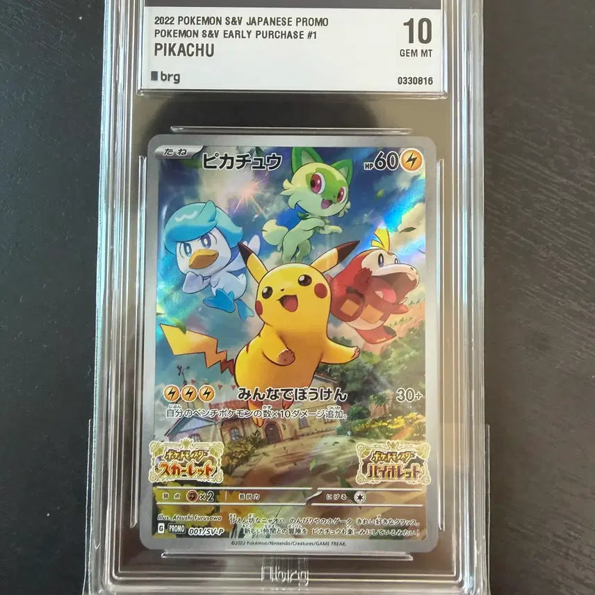 [BUNJANG] Pokemon Scarlet &amp; Violet Promo Pikachu BRG 10 / 포켓몬카드 스바츄 스칼렛 바이올렛 피카츄 프로모 brg10