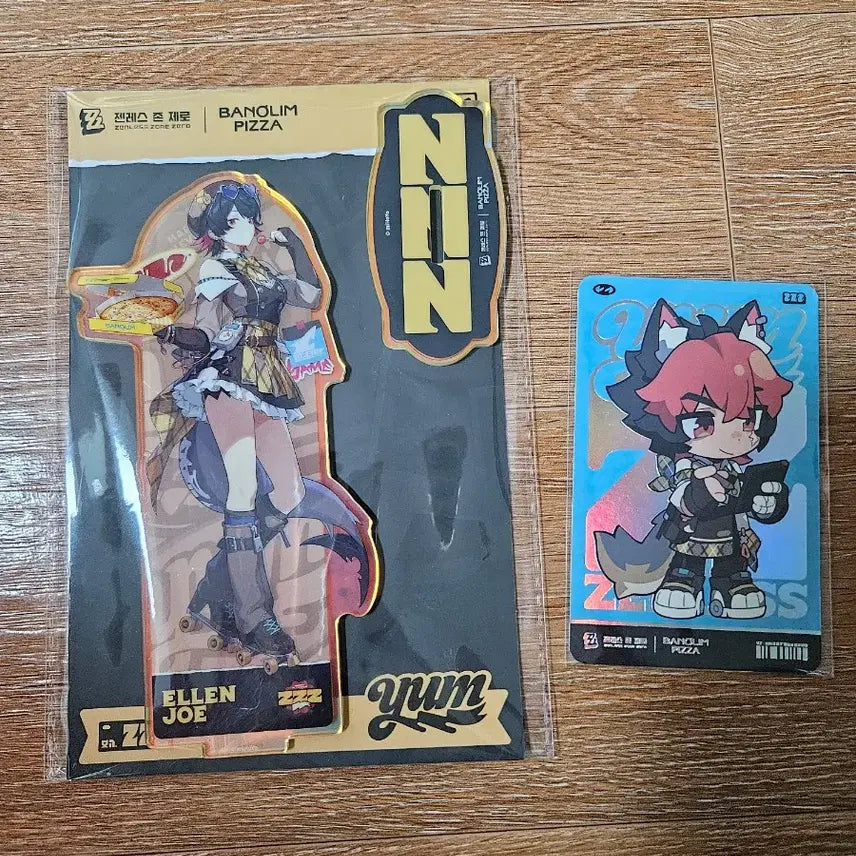 [BUNJANG] Zenless Zone Zero (ZZZ) - Volpi Pizza Collaboration - Ellen Zo Acrylic Stand + Manato Photocard / 젠레스 존 제로(젠존제) 반올림피자 콜라보 엘렌 조 아크릴스탠드+ 마나토 포토카드 굿즈