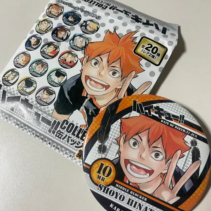 [BUNJANG] Haikyuu!! Hinata Karasuno Uniform Can Badge / < 월요일까지 급처 > 하이큐 캔뱃지 히나타 카라스노 뱃지 굿즈 유니폼 넨도로이드 피규어 카드 만화책 일러