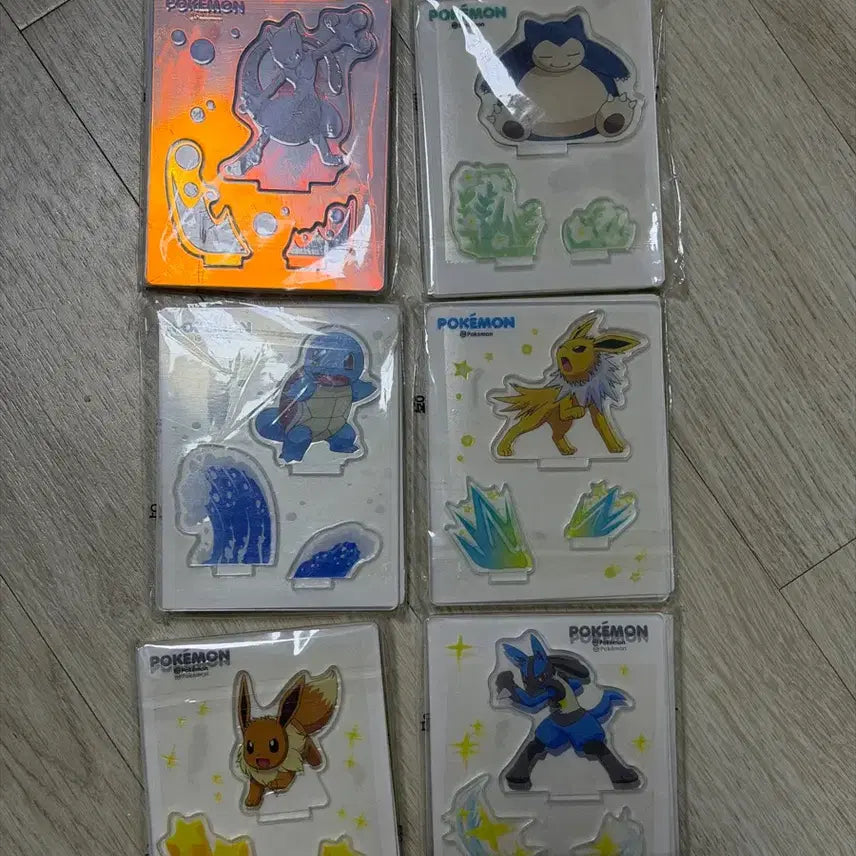 [BUNJANG] Pokemon My Stand Bundle Set (Mewtwo, Lucario, Snorlax, Eevee, Jolteon, Squirtle) / 포켓몬 마이스탠드 6종 일괄 (뮤츠 루카리오 잠만보 이브이 쥬피썬더 꼬부기