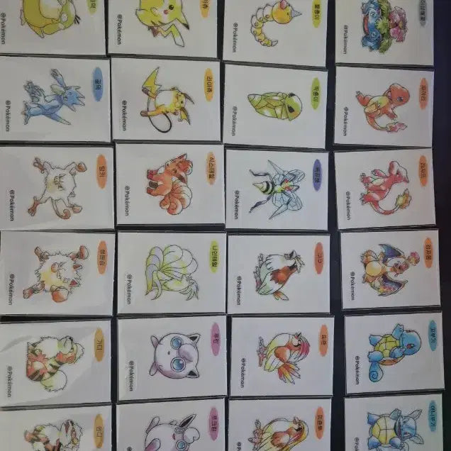 [BUNJANG] Pokemon Sticker Artwork 99 Types (Mewtwo Excluded) / 포켓몬 띠부씰 아트워크 99종 판매
