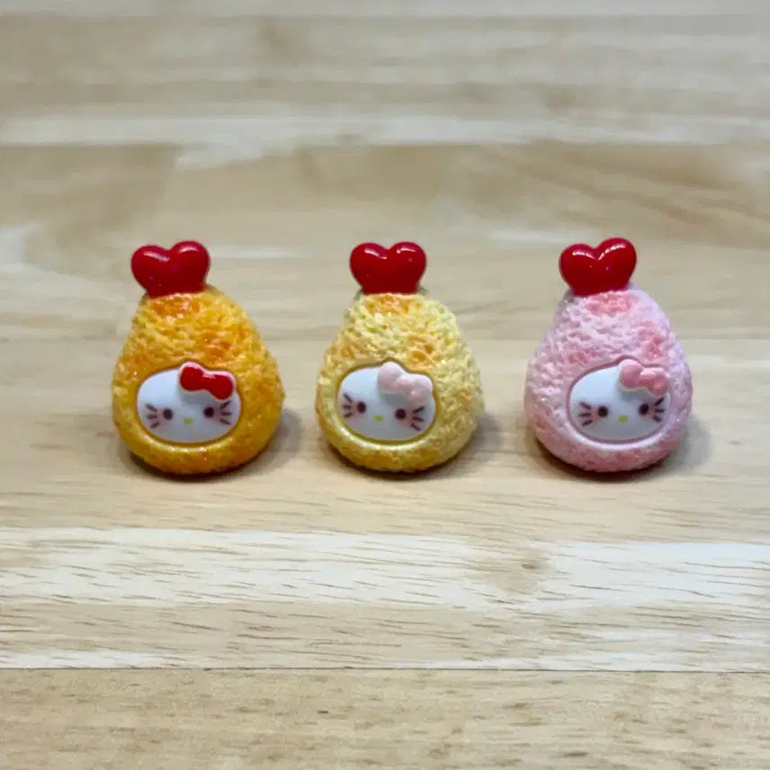 [BUNJANG] Miniature Tempura Kitty Figure Set (3 Types) / 미니어쳐 키티 튀김 피규어 3종